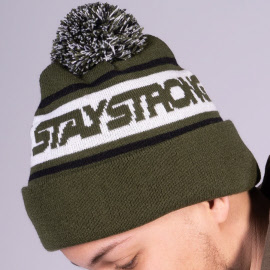 stay strong faster bobble beanie green one size fits most_000