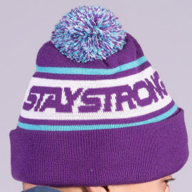 stay strong faster bobble beanie purple_000