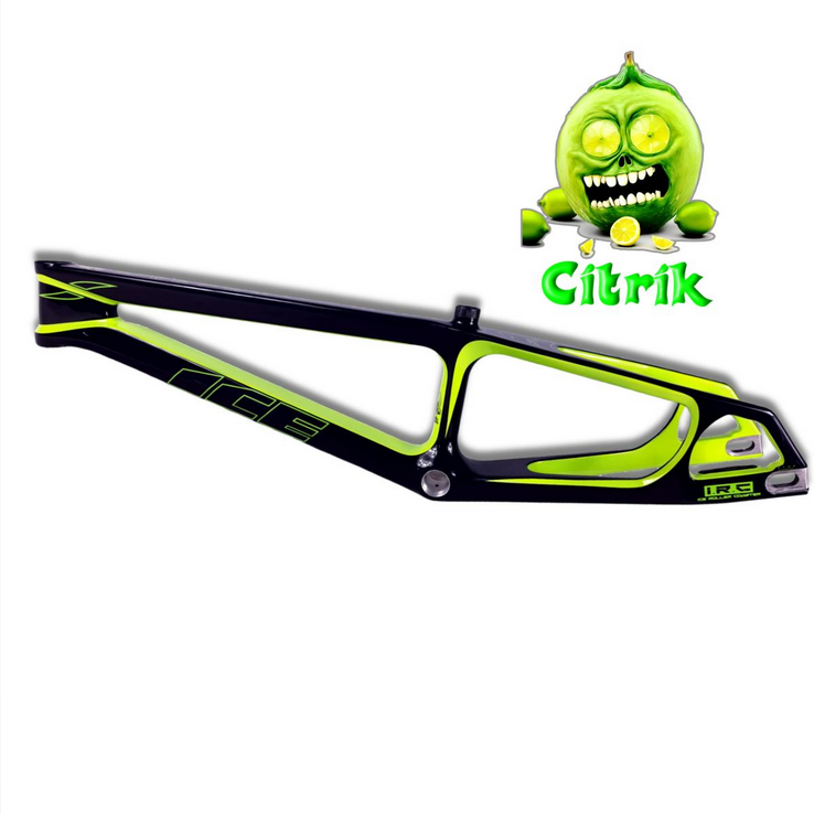 BMX carbon frame ICE RAPTOR Black / Lime Citrik PRO