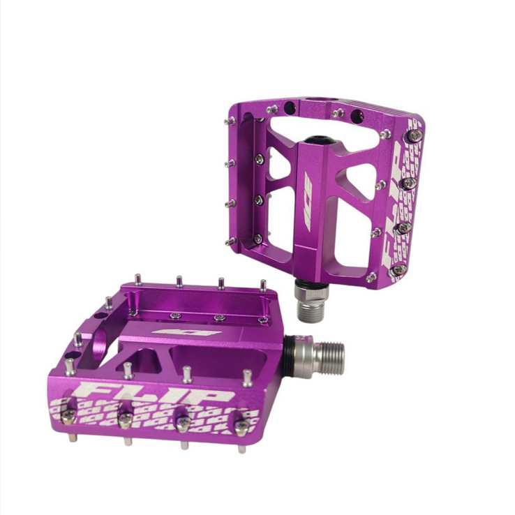 ICE FLIP CNC Purple bmx Pedals (Junior)