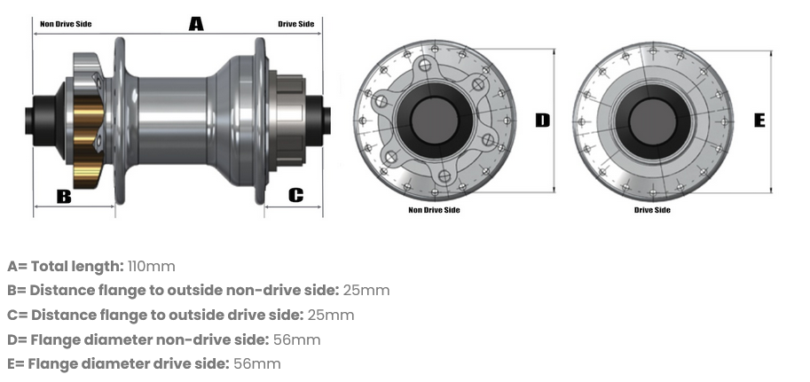 SD-X Sniper Evo Pro HSX Rear Hub 36H 6colors