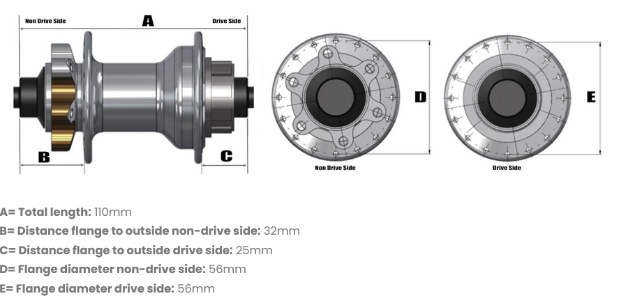 SD-X Sniper Evo Pro Rear Hub 36H 6colors