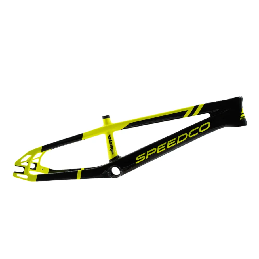 Speedco Velox Evo Carbon BMX Race Frame Gloss Neon Yellow
