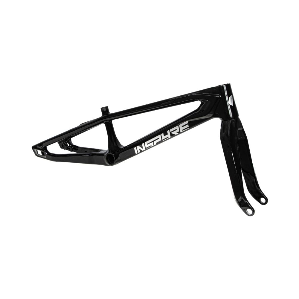 Inspyre Era bmx carbon Frame Set - Black Gloss x Brushed Chrome
