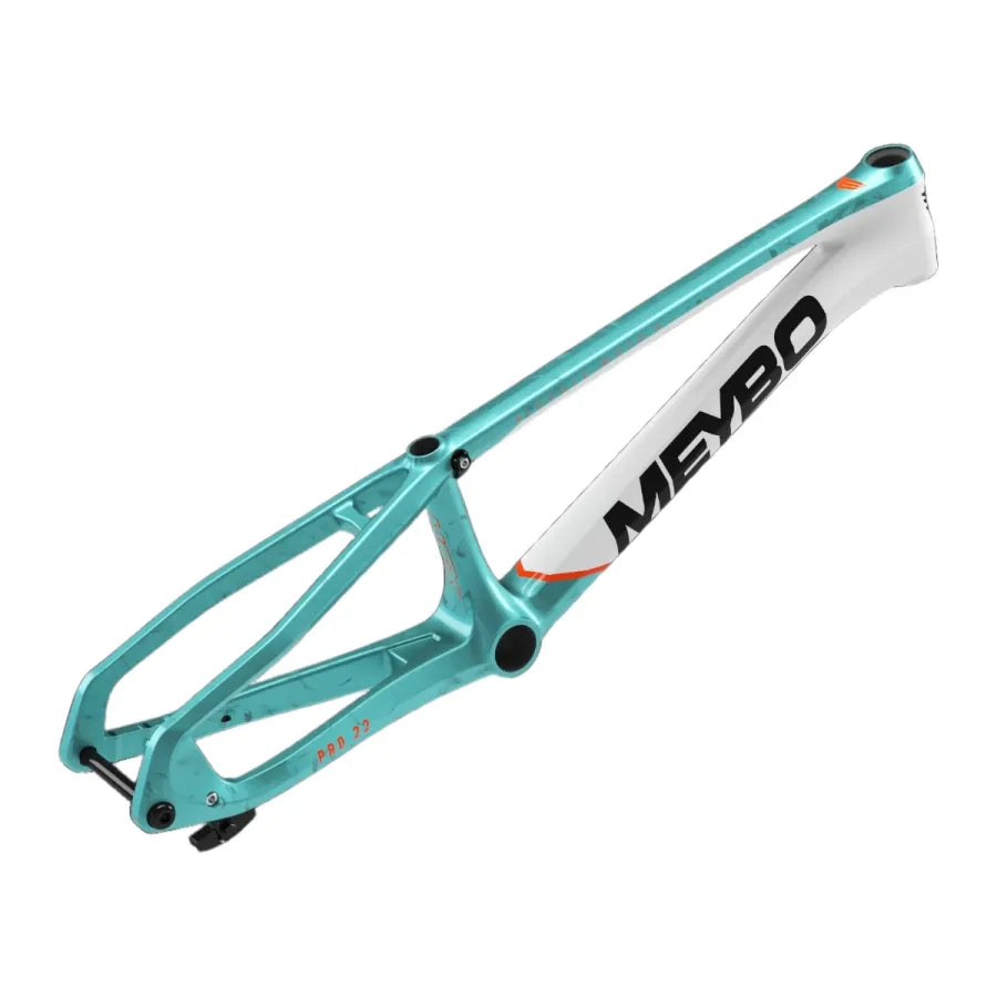 Meybo 2026 HSX Carbon Bmx Race Frame Matte White/Orange/Teal