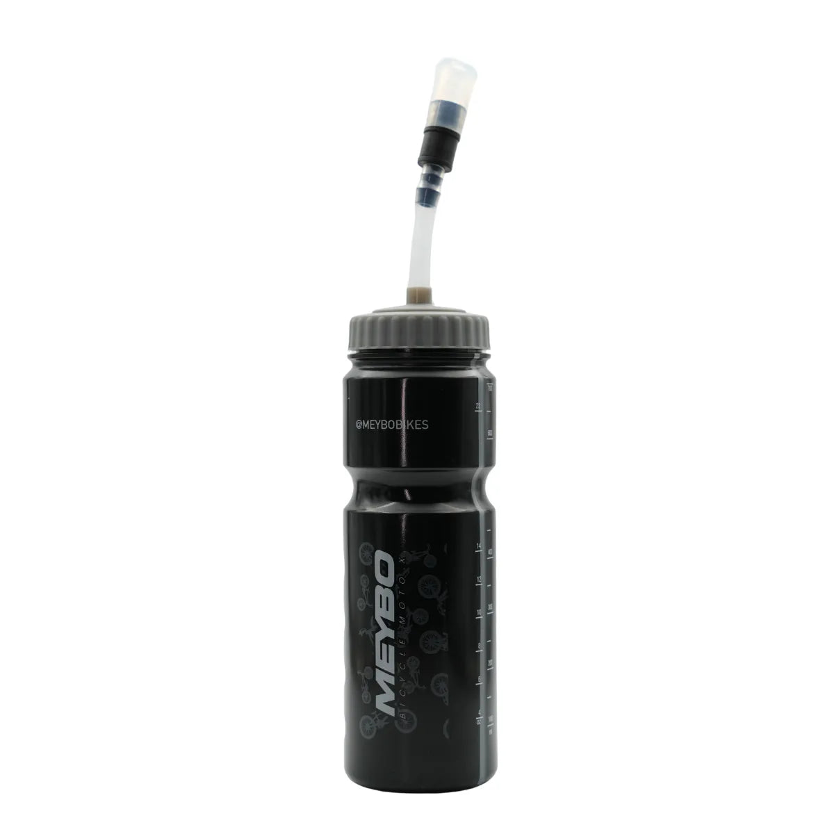Meybo Bottle V4 With Straw Black/Gray