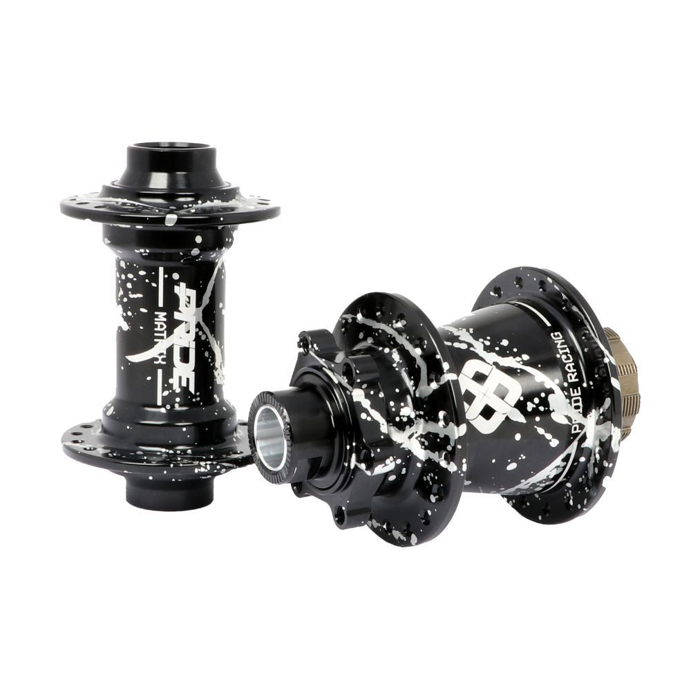Pride Matrix Hubs Splash Black/Silver - 20/15mm - 36H